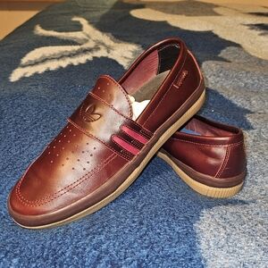 Adidas Men's Maroon Slip-On Loafers